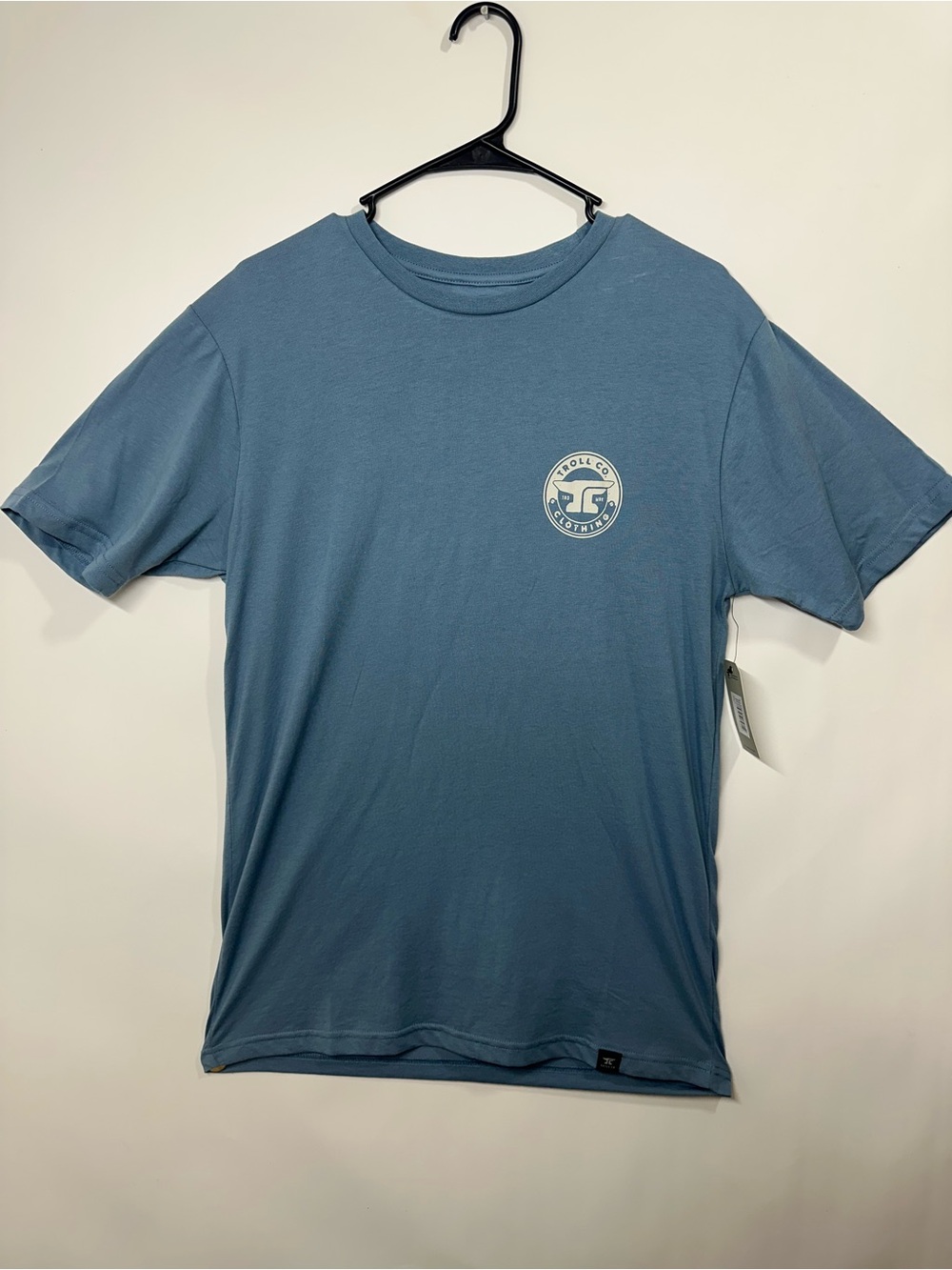Troll Co Clothing Mens Medium T Shirt Blue Skilled Labor Isn’t Cheap Graphic NWT